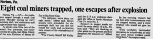 Remembering the South Mountain No. 3 Mine Explosion